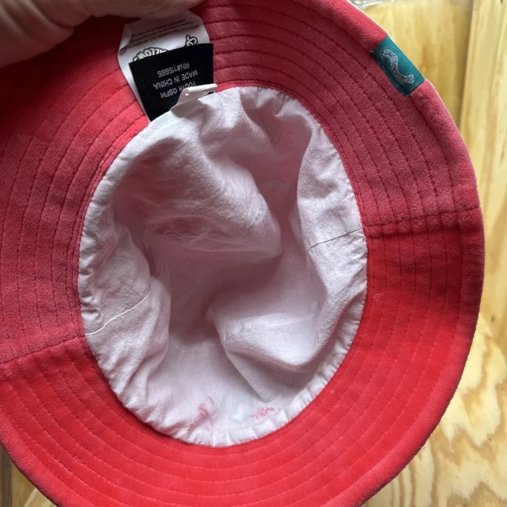 Squishmallows Fifi Fox Bucket Hat Cap‎ Velour Pink Soft Fluffy Rainbow